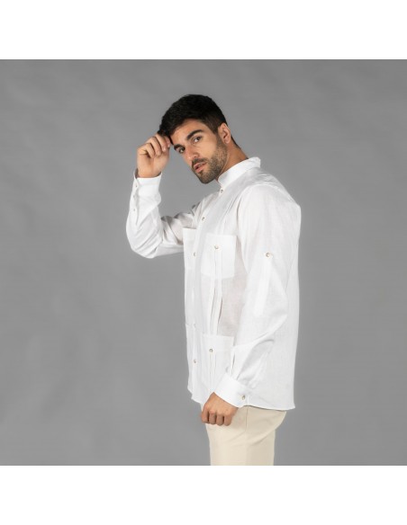 GUAYABERA HOMBRE CUELLO MAO BORNEO