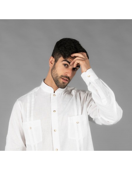 GUAYABERA HOMBRE CUELLO MAO BORNEO