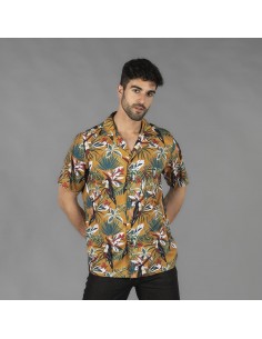 CAMISA HOMBRE CUELLO SOLAPA HAWAI