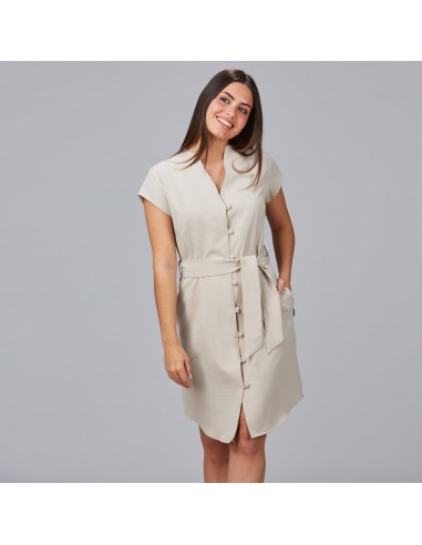 VESTIDO BOTON FORRADO VIVAZ X.LINEN