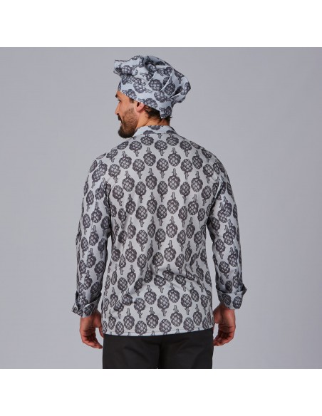 CHAQUETA COCINA UNISEX ESTAMPADA VAZQUEZ CHAQUETA COCINA UNISEX ESTAMPADA VAZQUEZ
