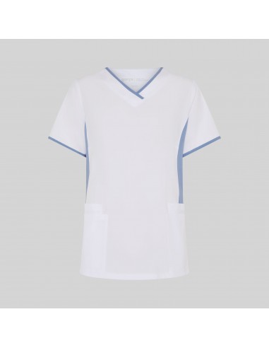 BLUSA MUJER ESCOTE PICO COMBINADA M/C CLEO