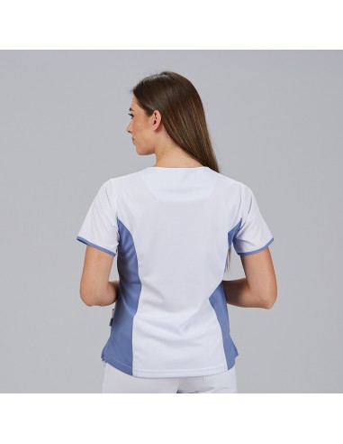 BLUSA MUJER ESCOTE PICO COMBINADA M/C CLEO