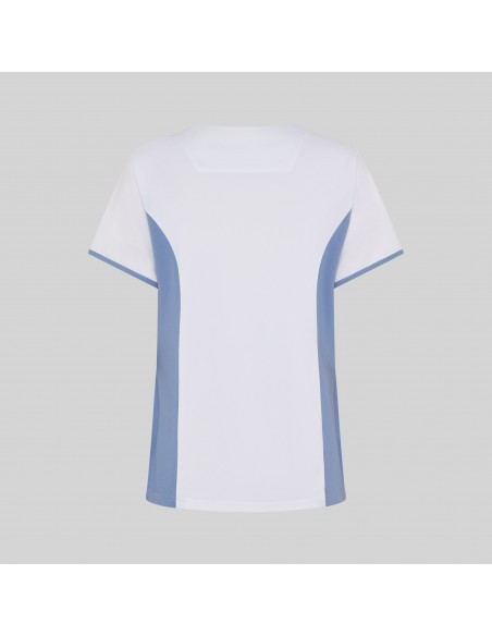 BLUSA MUJER ESCOTE PICO COMBINADA M/C CLEO