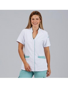 BLUSA MUJER ABIERTA CUELLO MAO M/C YLENA