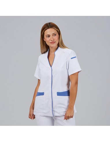BLUSA MUJER ABIERTA CUELLO MAO M/C YLENA