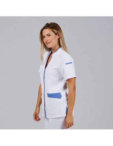BLUSA MUJER ABIERTA CUELLO MAO M/C YLENA