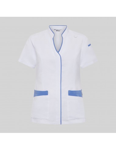 BLUSA MUJER ABIERTA CUELLO MAO M/C YLENA