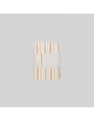 DELANTAL CORTO RAYAS COMBINADO 45X74 CM