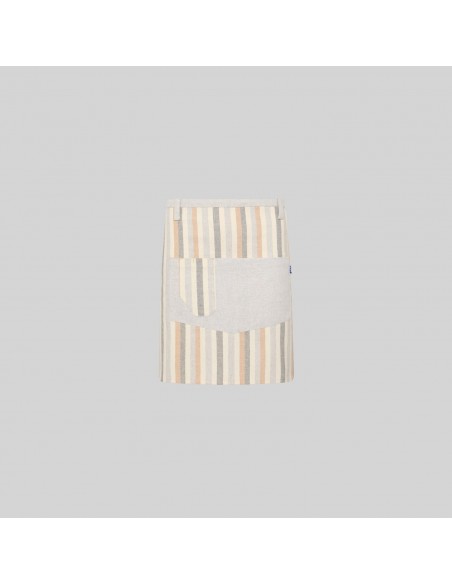 DELANTAL CORTO RAYAS COMBINADO 45X74 CM