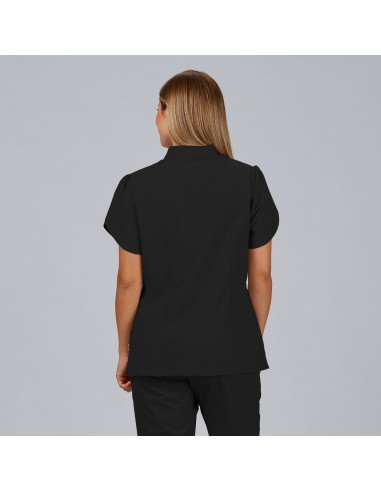 BLUSA MUJER BOTON OCULTO M/C LINA
