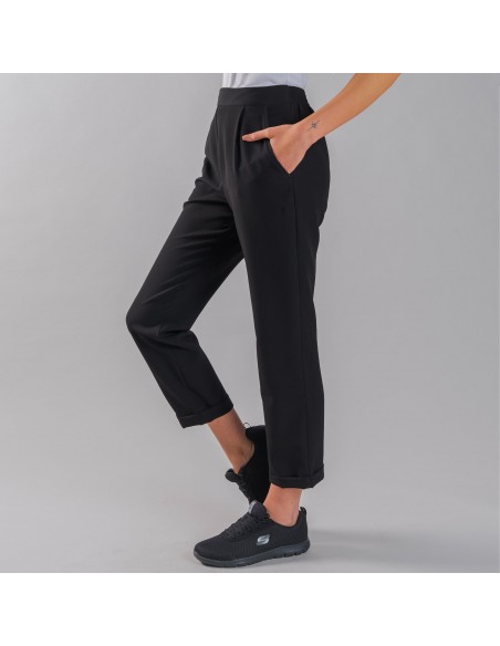 PANTALON MUJER BIELASTICO BAJO VUELTO