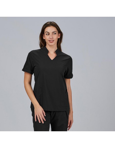 BLUSA MUJER CERRADA BOLSILLOS M/C MAY