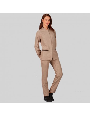 PANTALON MUJER TEJIDO RECICLADO ARENA