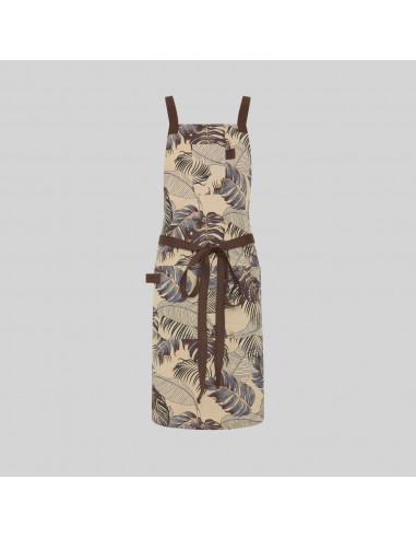 DELANTAL PETO ESTAMPADO FLORES 88X74 CM