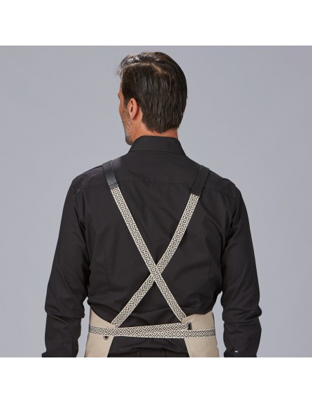 DELANTAL PETO OLLADOS TIRAS COMBI 88X74 CM