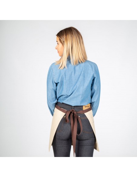 DELANTAL CORTO BEIGE 35X67 CM