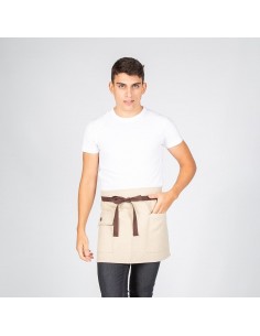 DELANTAL CORTO BEIGE 40X68 CM