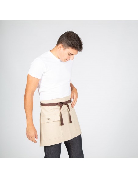 DELANTAL CORTO BEIGE 40X68 CM DELANTAL CORTO BEIGE 40X68 CM