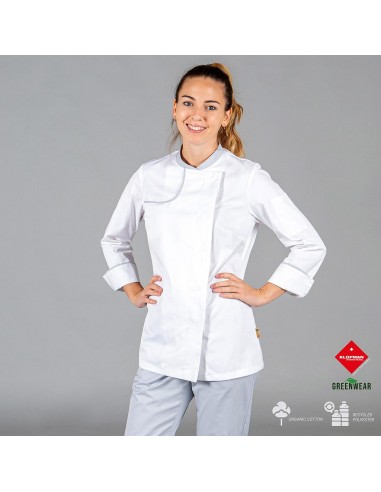 CHAQUETA COCINA MUJER ANAYA TEJIDO RECICLADO Y ORGANICO KLOPMAN
