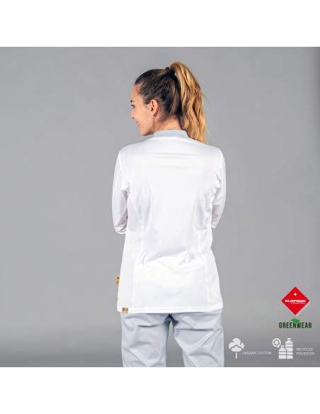CHAQUETA COCINA MUJER ANAYA TEJIDO RECICLADO Y ORGANICO KLOPMAN
