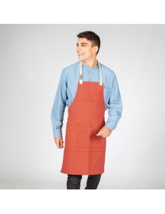 DELANTAL CON PETO HEBILLA ENLAZADA 80X68 CM