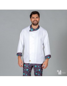 CHAQUETA COCINA UNISEX PLANET TEJIDO RECICLADO MICROFIBRA