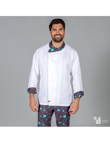 CHAQUETA COCINA UNISEX PLANET TEJIDO RECICLADO MICROFIBRA
