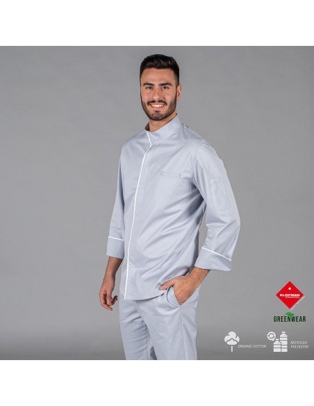 CHAQUETA COCINA UNISEX BELTRAN TEJIDO RECICLADO Y ORGANICO KLOPMAN