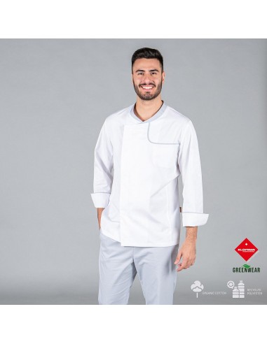 CHAQUETA COCINA HOMBRE OTERO TEJIDO RECICLADO Y ORGANICO KLOPMAN