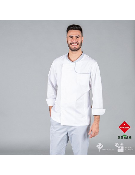 CHAQUETA COCINA HOMBRE OTERO TEJIDO RECICLADO Y ORGANICO KLOPMAN