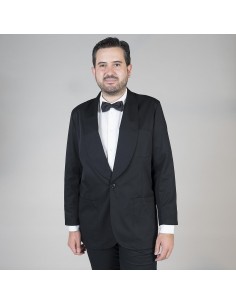 CHAQUETILLA SMOKING 1 BOTON NEGRA