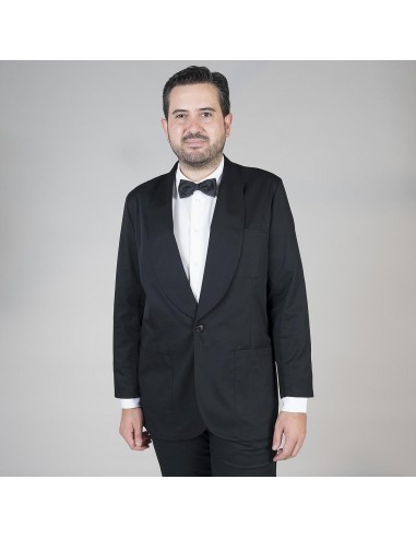 CHAQUETILLA SMOKING 1 BOTON NEGRA