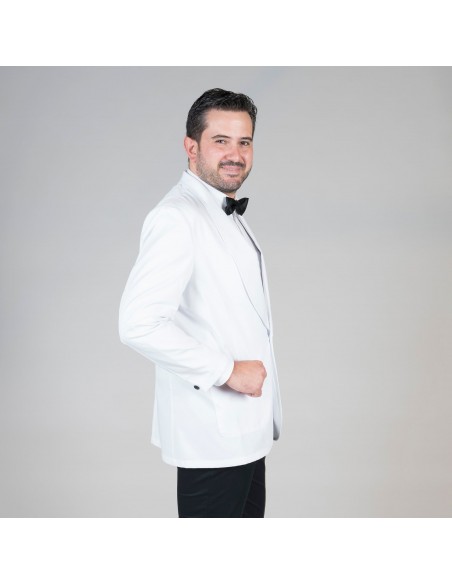 CHAQUETILLA SMOKING 1 BOTON BLANCA