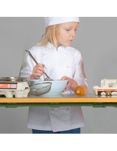 CHAQUETA COCINERO INFANTIL BLANCA