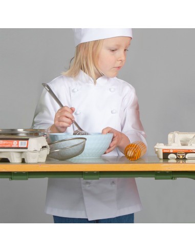 CHAQUETA COCINERO INFANTIL BLANCA