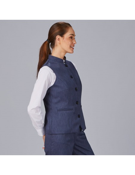 CHALECO MUJER CUELLO MAO LUJAN