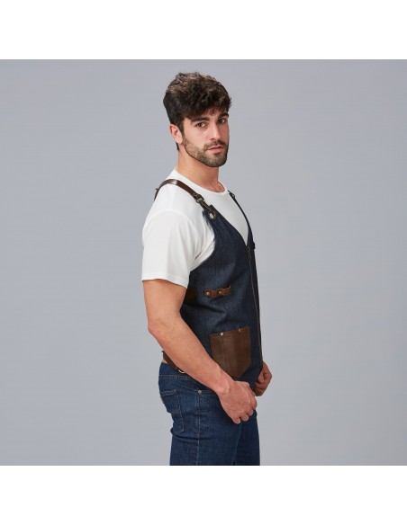 CHALECO UNISEX VAQUERO Y PIEL KURUME