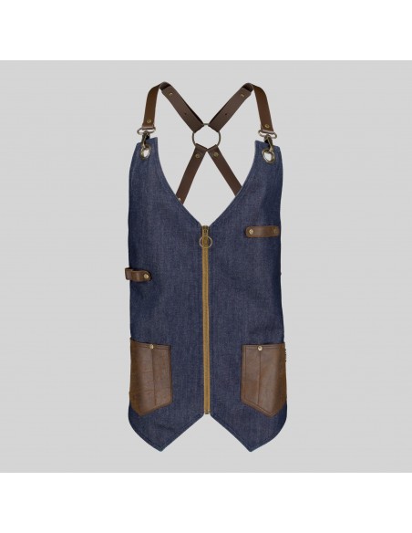 CHALECO UNISEX VAQUERO Y PIEL KURUME