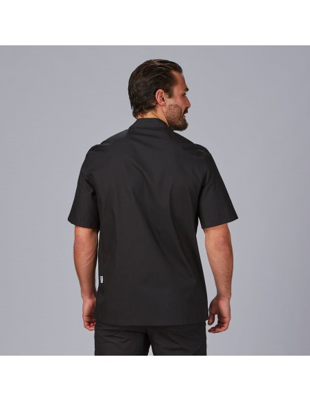 CHAQUETA COCINA UNISEX POPELIN FINO NEGRO M/C CHAQUETA COCINA UNISEX POPELIN FINO NEGRO M/C