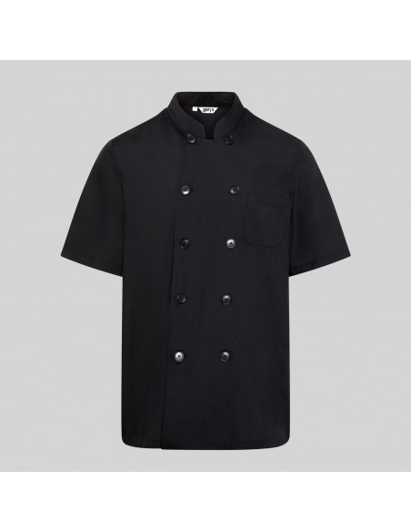CHAQUETA COCINA UNISEX POPELIN FINO NEGRO M/C CHAQUETA COCINA UNISEX POPELIN FINO NEGRO M/C