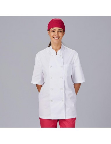CHAQUETA UNISEX POPELIN FINO BLANCO M/C