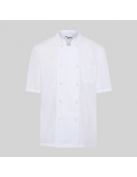 CHAQUETA UNISEX POPELIN FINO BLANCO M/C