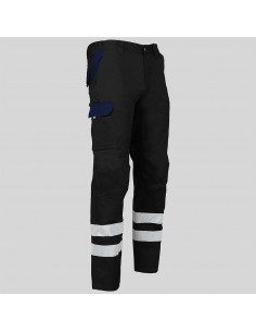 PANTALON UNISEX MULTIBOLSILLOS ELASTICO ARCE COMBI + 2 BANDAS REFLECT.