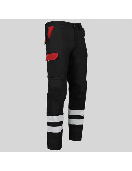 PANTALON UNISEX MULTIBOLSILLOS ELASTICO ARCE COMBI + 2 BANDAS REFLECT.