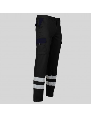 PANTALON UNISEX MULTIBOLSILLOS ELASTICO GAMO COMBI + 2 BANDAS REFLECT.