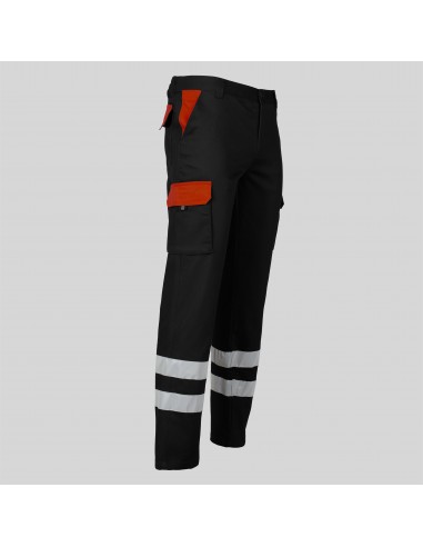 PANTALON UNISEX MULTIBOLSILLOS ELASTICO GAMO COMBI + 2 BANDAS REFLECT.