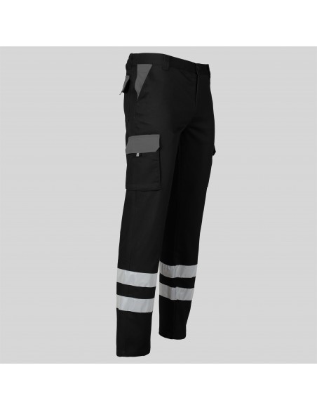 PANTALON UNISEX MULTIBOLSILLOS ELASTICO GAMO COMBI + 2 BANDAS REFLECT.