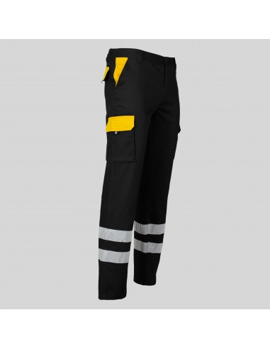 PANTALON UNISEX MULTIBOLSILLOS ELASTICO GAMO COMBI + 2 BANDAS REFLECT.
