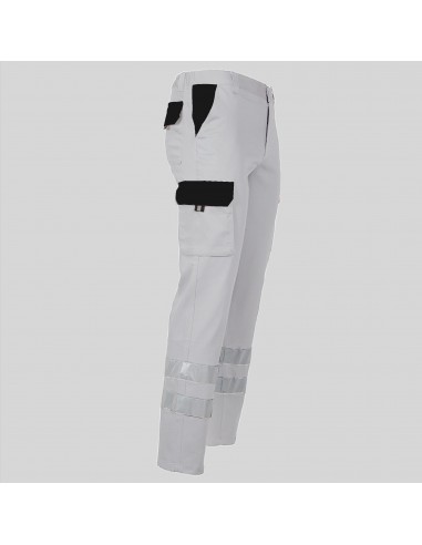 PANTALON UNISEX MULTIBOLSILLOS ELASTICO GAMO COMBI + 2 BANDAS REFLECT.